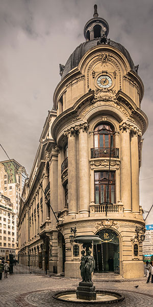Santiago Stock Exchange building in Chile